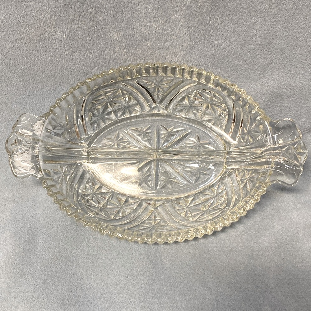 Anchor Hocking Stars and Bars Divided Relish Tray